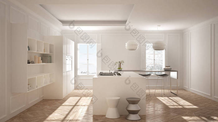 现代厨房家具经典房旧实木复合地板