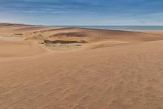 纳米比亚沙漠植被的沙丘照片。非洲。安哥拉