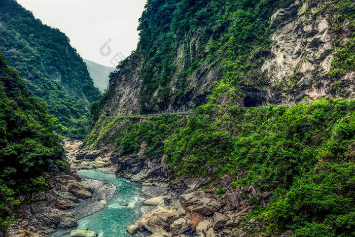 太鲁阁峡谷和 Jhuilu 古道在太鲁阁国家公园的远足径