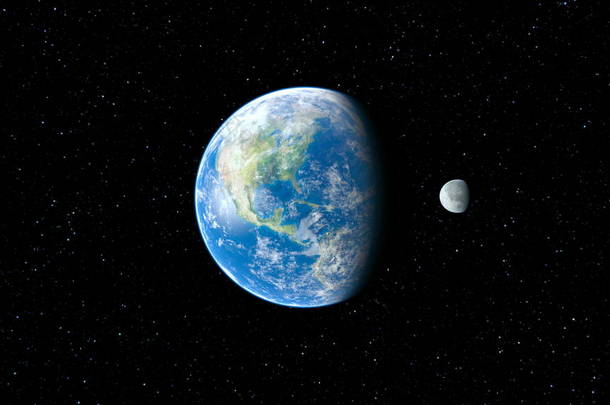 3d <strong>cg</strong> 渲染太空行星。这张图片的元素由美国宇航局提供.
