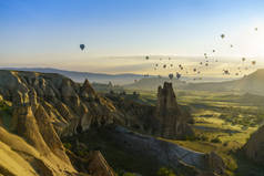 热气球上土耳其卡帕多西亚天空