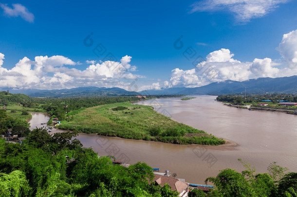 在湄公河流域，清莱省，泰国金三角
