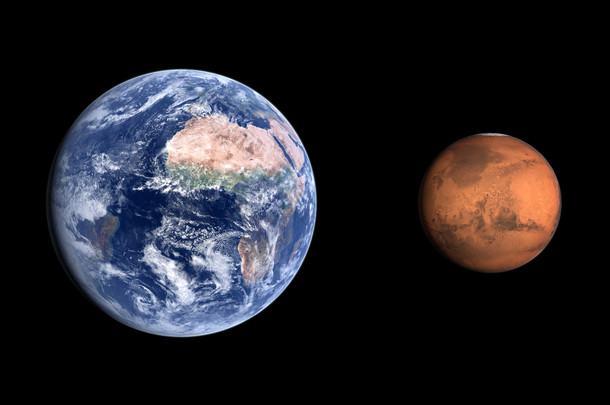 行星地球和火星