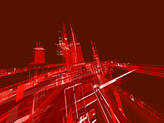 抽象红色城市夜光背景