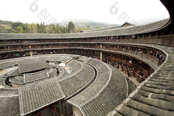 中国福建土楼的内部图片-包图网企业站