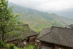 在中国农村地区的木结构房屋