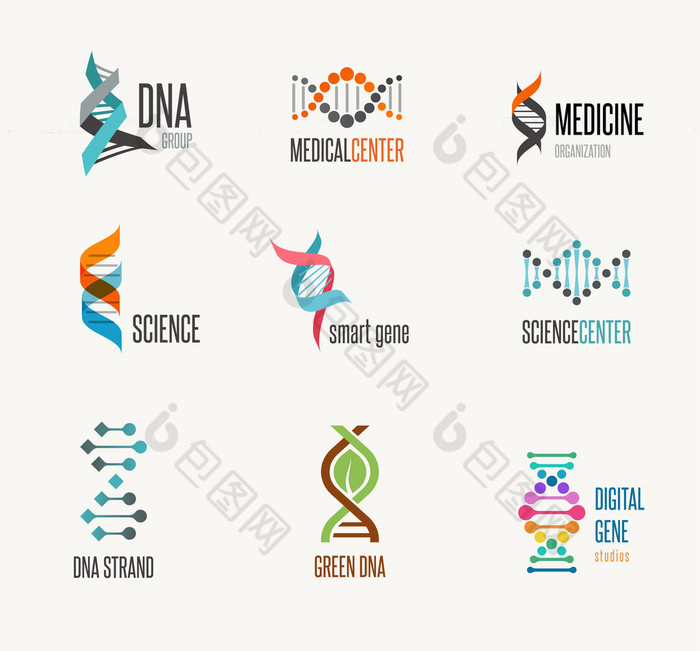 Dna、 遗传因素和图标集合