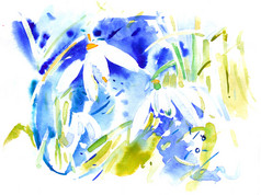 白花图weiße Blumen-Abbildung