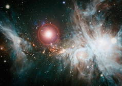 在太空深处的螺旋星系。这幅图像由美国国家航空航天局提供的元素.