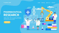 实验室药物研究,着陆器图解.医学化学实验，DNA，分子研究