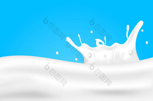 淡蓝色<strong>底色</strong>牛奶的牛奶河