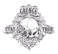 Grunge 头骨艺术