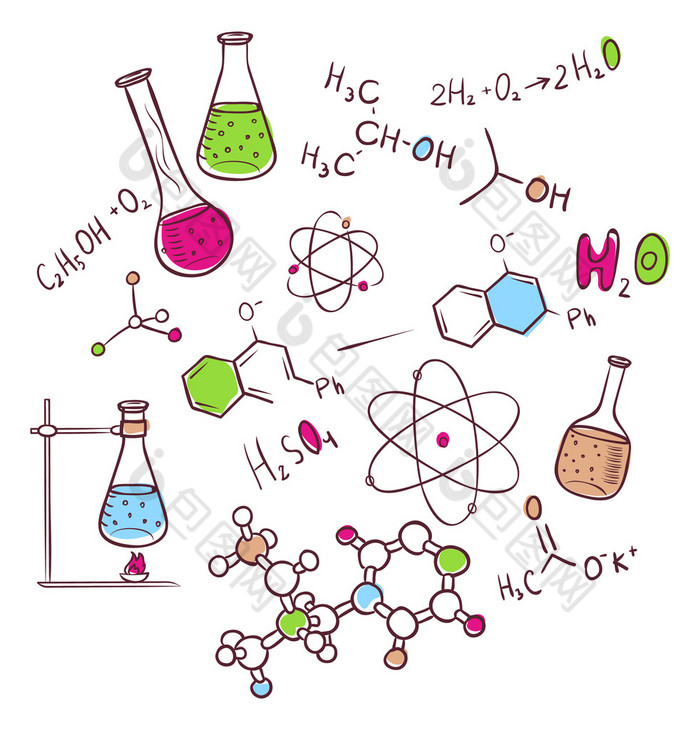 手绘制化学背景