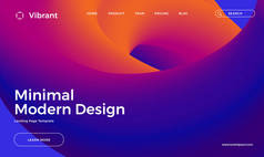Abstract design template with 3d flow shapes