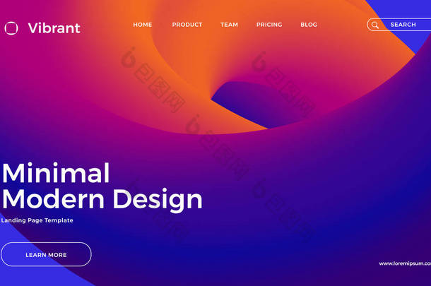 Abstract design template with 3d flow shapes