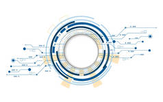 数字技术蓝圈未来抽象概念背景