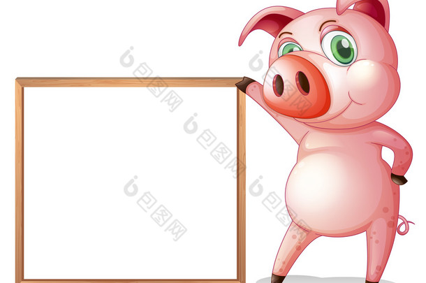空木架旁的母猪