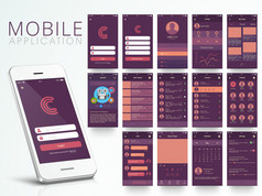 不同的移动应用程序 Ui 屏幕.