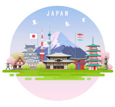 日本旅游信息图.