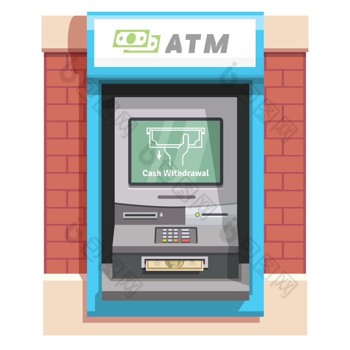 街头的 Atm 取款机