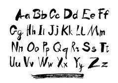 字母表字母小写字母、 大写字母和数字.