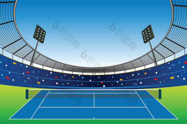 网球法院体育场.
