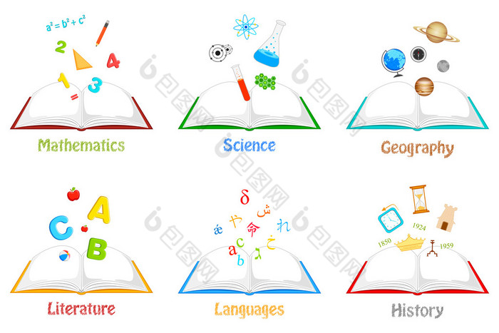 不同学科的书籍