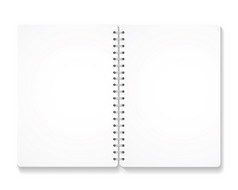 打开页面空白现实螺旋笔记本.