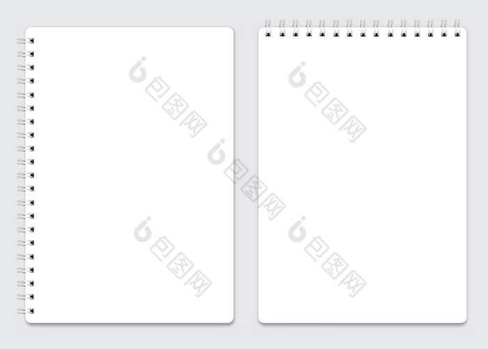 空白的现实螺旋记事本笔记本