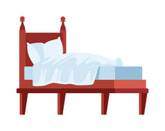 床与枕头隔离图标