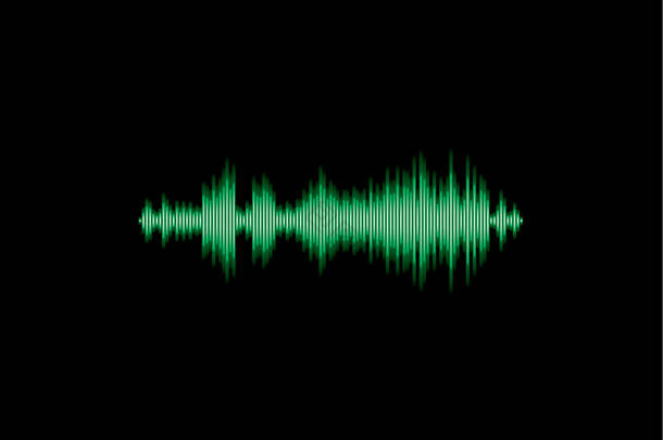 音乐或声波的绿色波形
