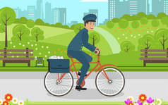 城市快速自行车送货通讯.