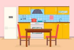 厨房室内装饰和家具