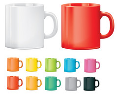 杯或杯子中不同颜色的选择