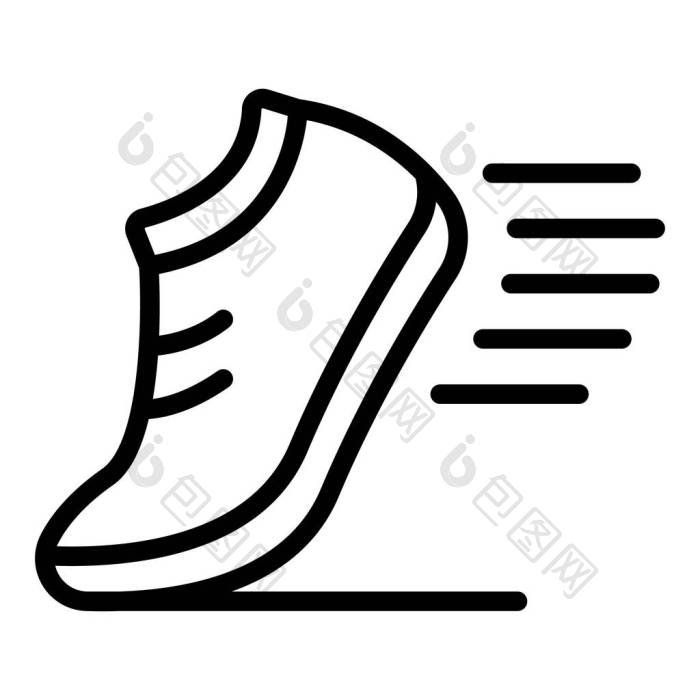 跑鞋图标轮廓风格图片-包图网企业站