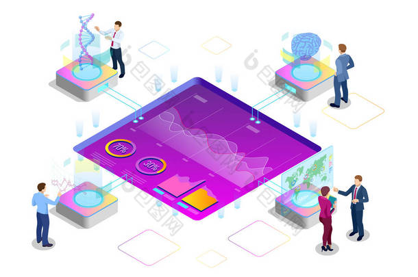 等距大数据网络可视化、高级分析、交互数据分析、研究、审计、人口统计学、人工智能、规划、统计、<strong>数字</strong> Dna 结构、管理