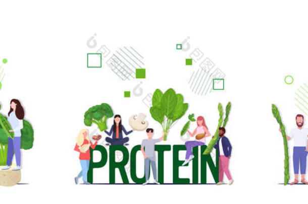 设<strong>医生</strong>营养学家向病人解释新鲜<strong>蔬菜</strong>、水果、香草、种子、健康营养、素食蛋白质概念全长水平
