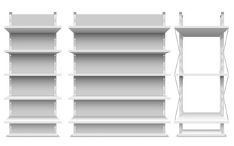 白色空货架套图片