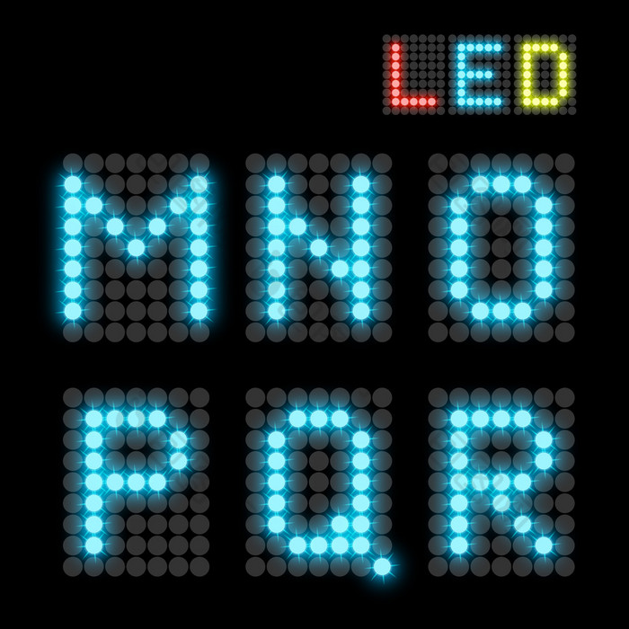 led 的字体