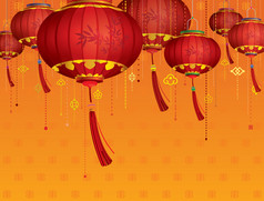 中国的红灯笼装饰