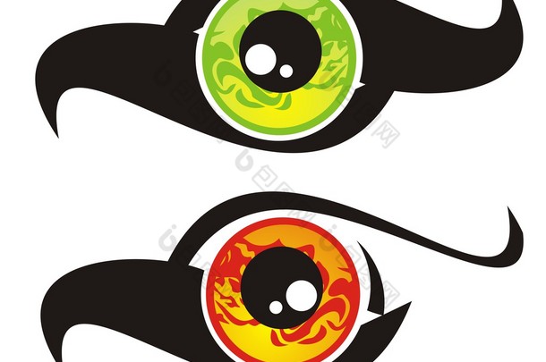 眼睛符号形式的一只鸟
