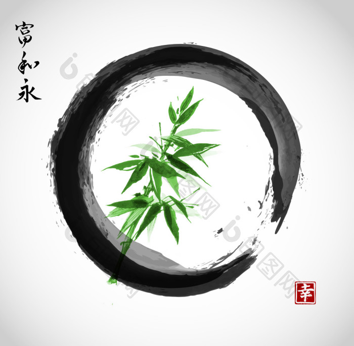 在黑色圆竹青图片-包图网企业站
