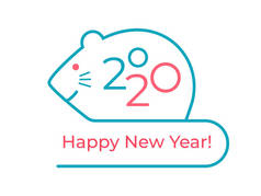 新年快乐！根据中国东方历法，2020年的象征标志是一只老鼠