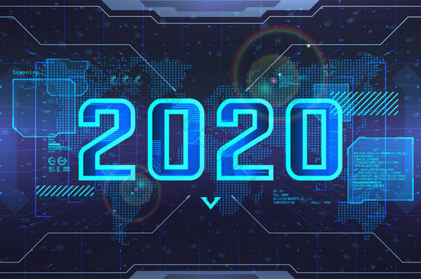 新的2020年，未来<strong>科技</strong>旗帜