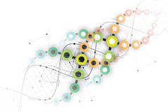 Dna 抽象的图标和元素集合。未来科技