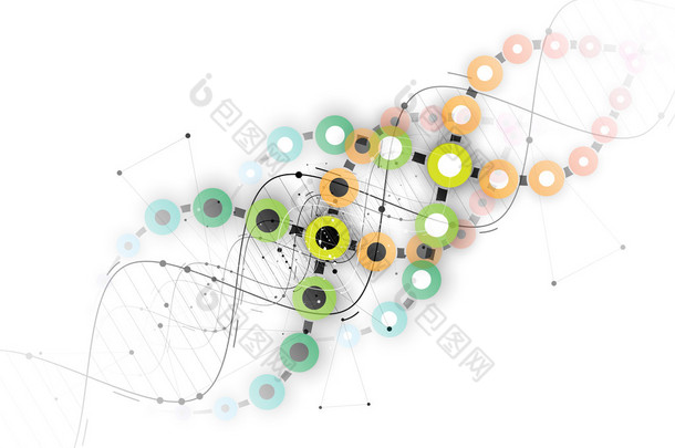 Dna <strong>抽象</strong>的图标和元素集合。未来科技
