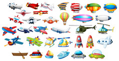 飞机玩具和气球