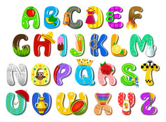 丰富多彩的儿童字母表