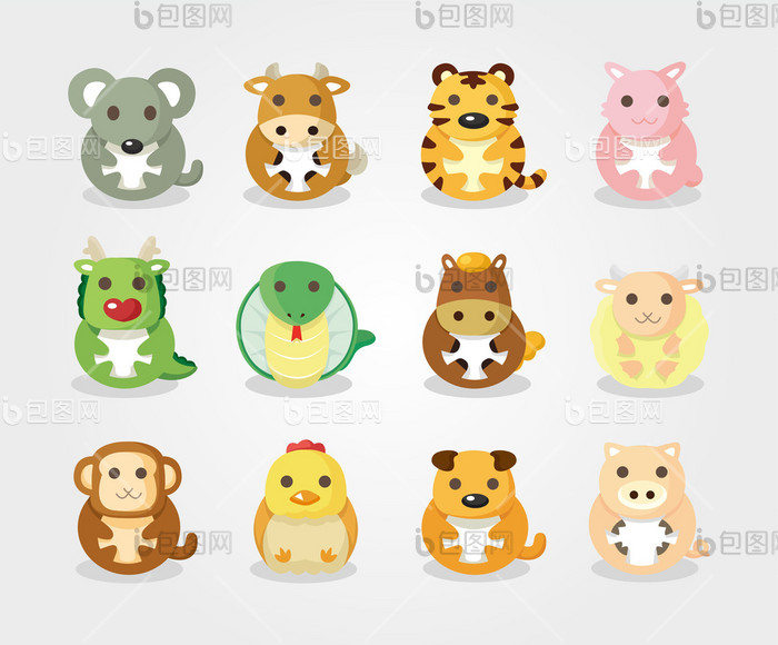 十二生肖国潮高清图片下载-十二生肖国潮图片-十二生肖国潮素材