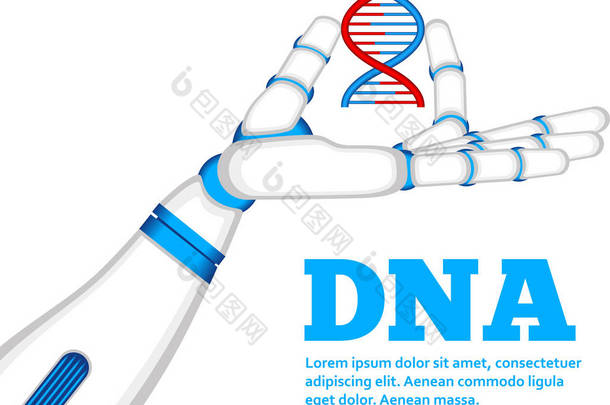 机器人手基因工程概念